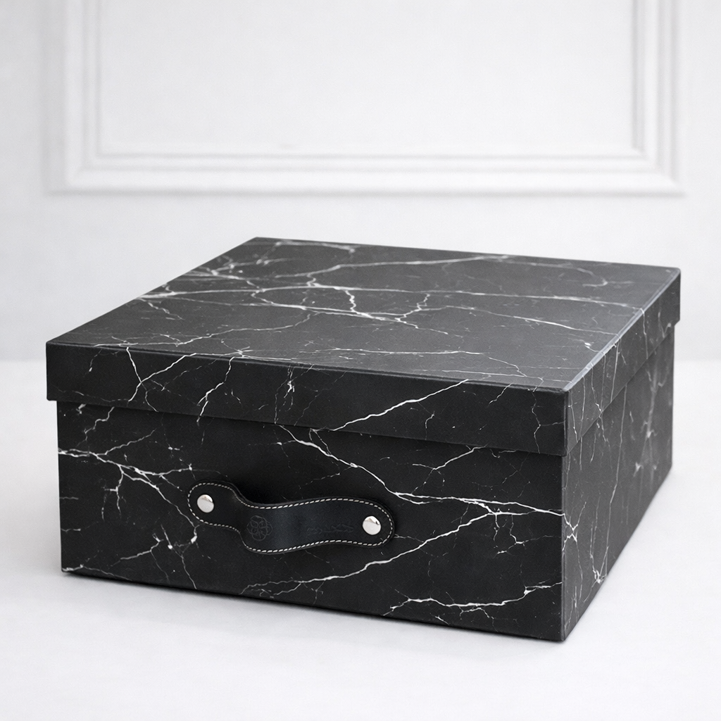 Caja organizadora premium Marmol Negro