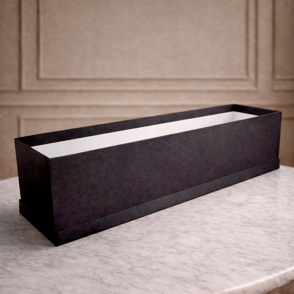 Caja para Flores Rectangular Negro
