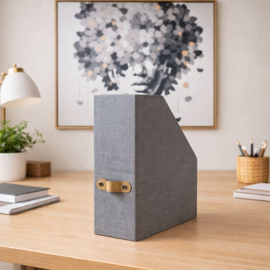 Revistero premium para oficinas elegantes en color Gris