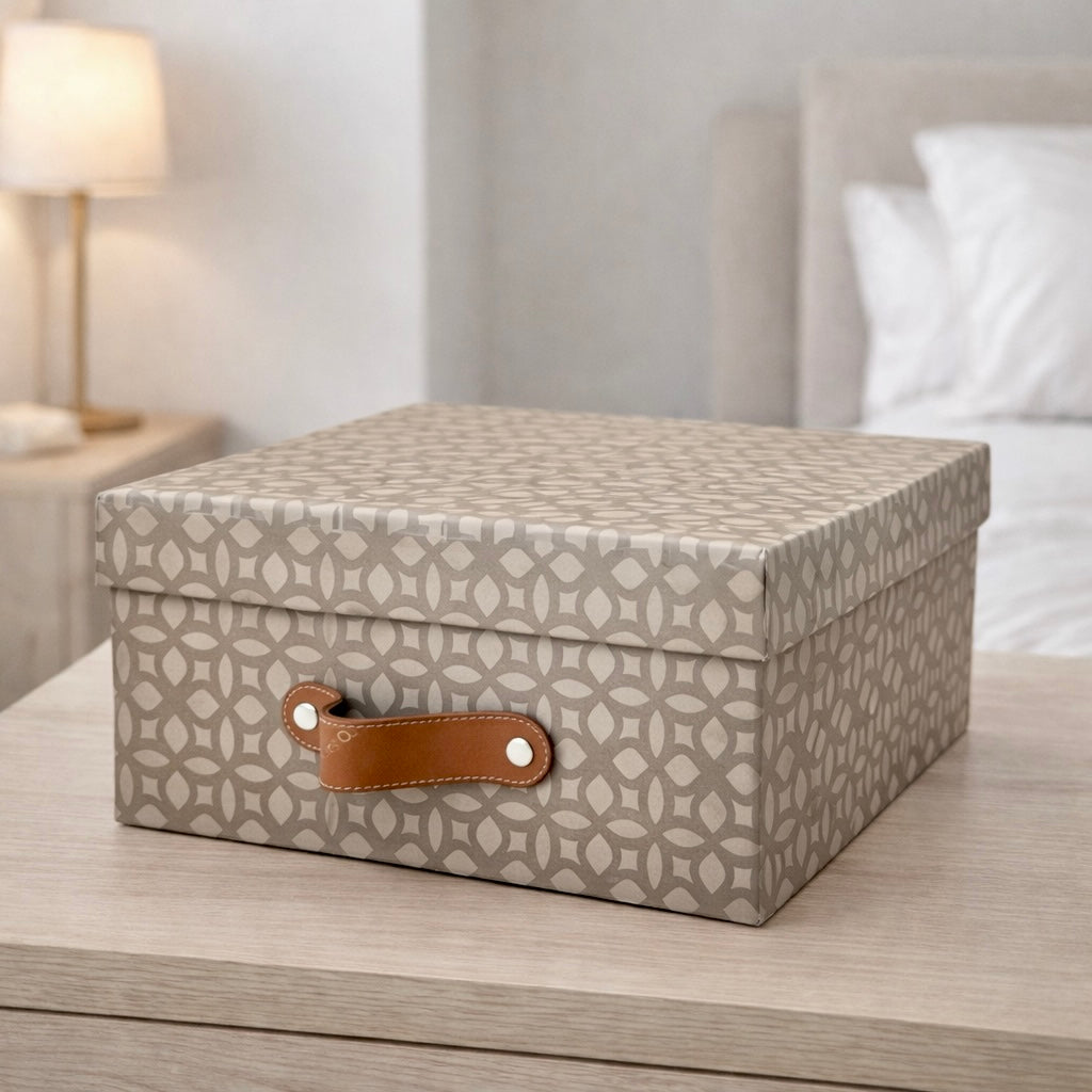 Caja organizadora premium  Monograma Arena Lino