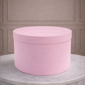 Caja para Flores Redonda Rosa