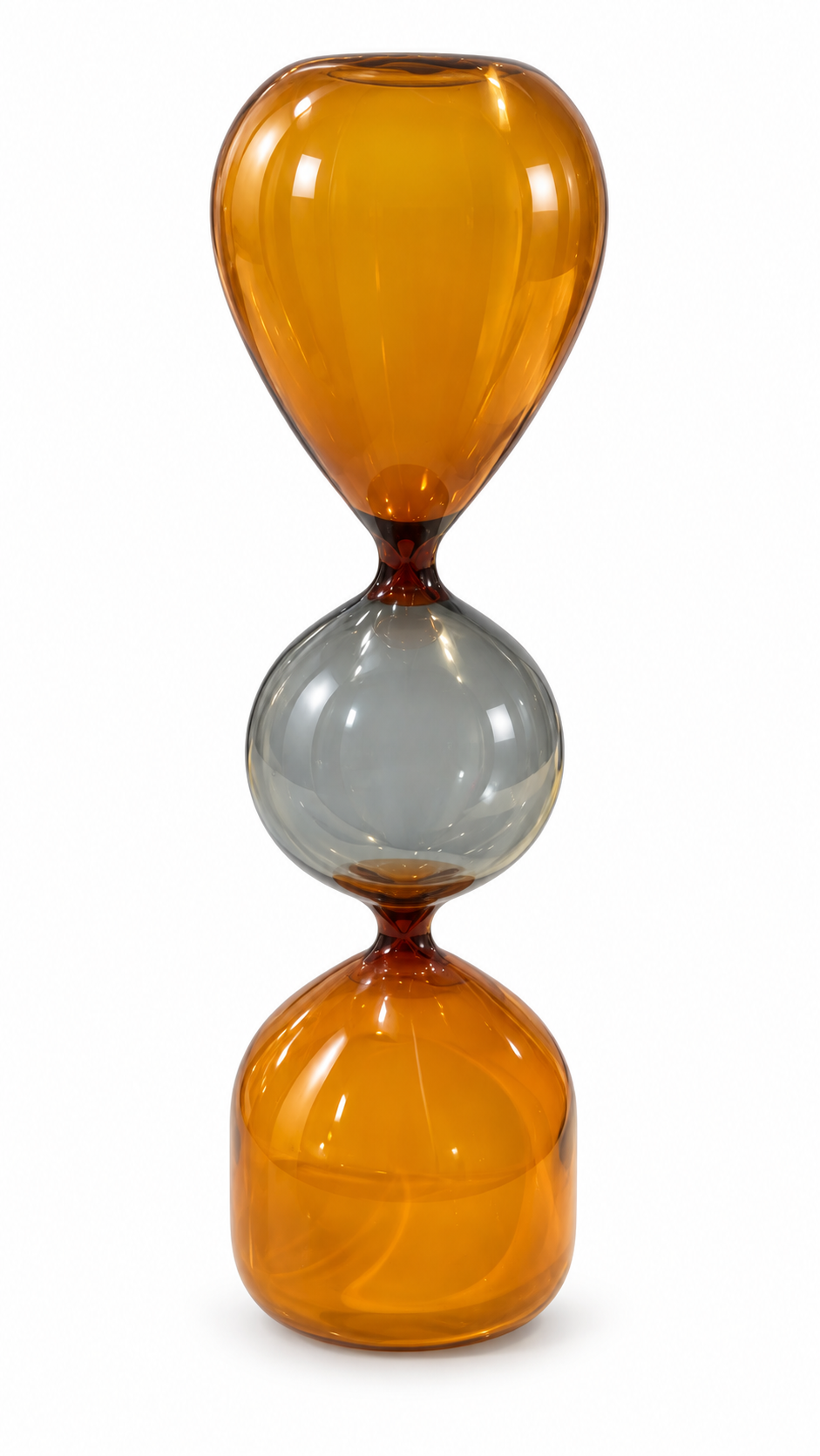 Reloj de arena de cristal en color ambar