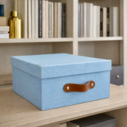 Caja  en Azul Lino Claro