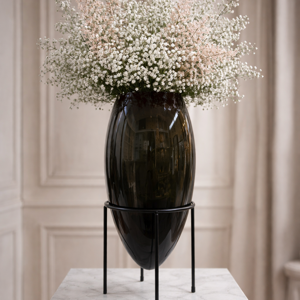 Florero Cristal Color Humo