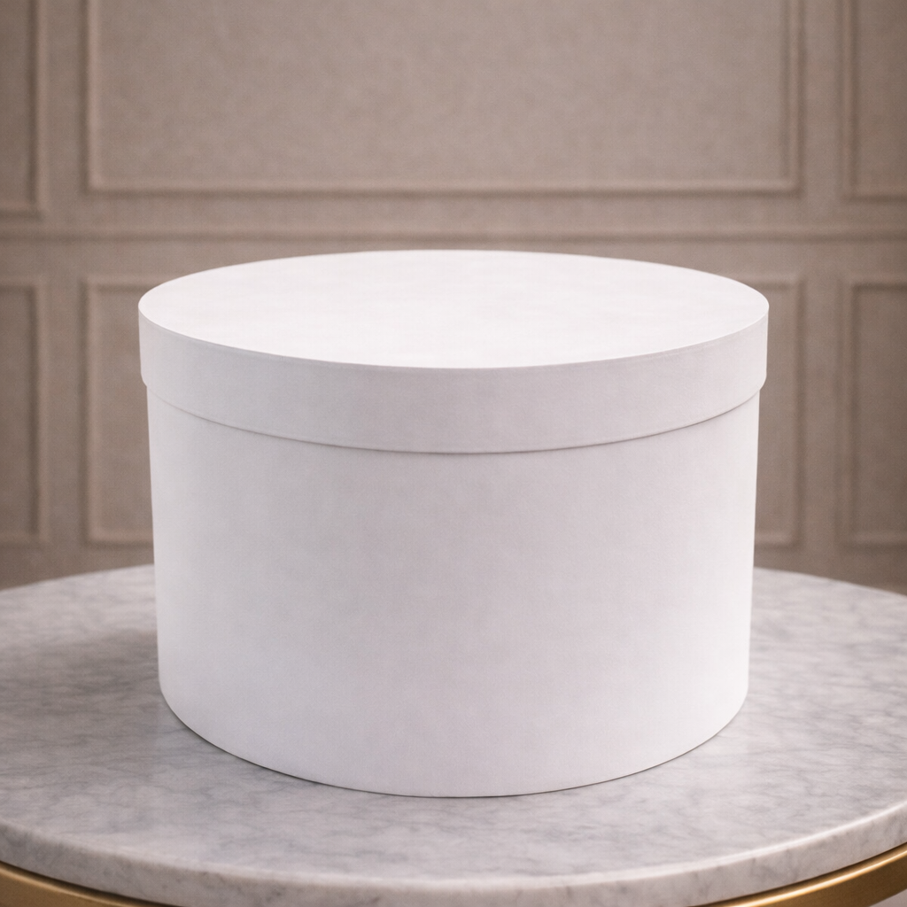 Caja para Flores Redonda Blanco