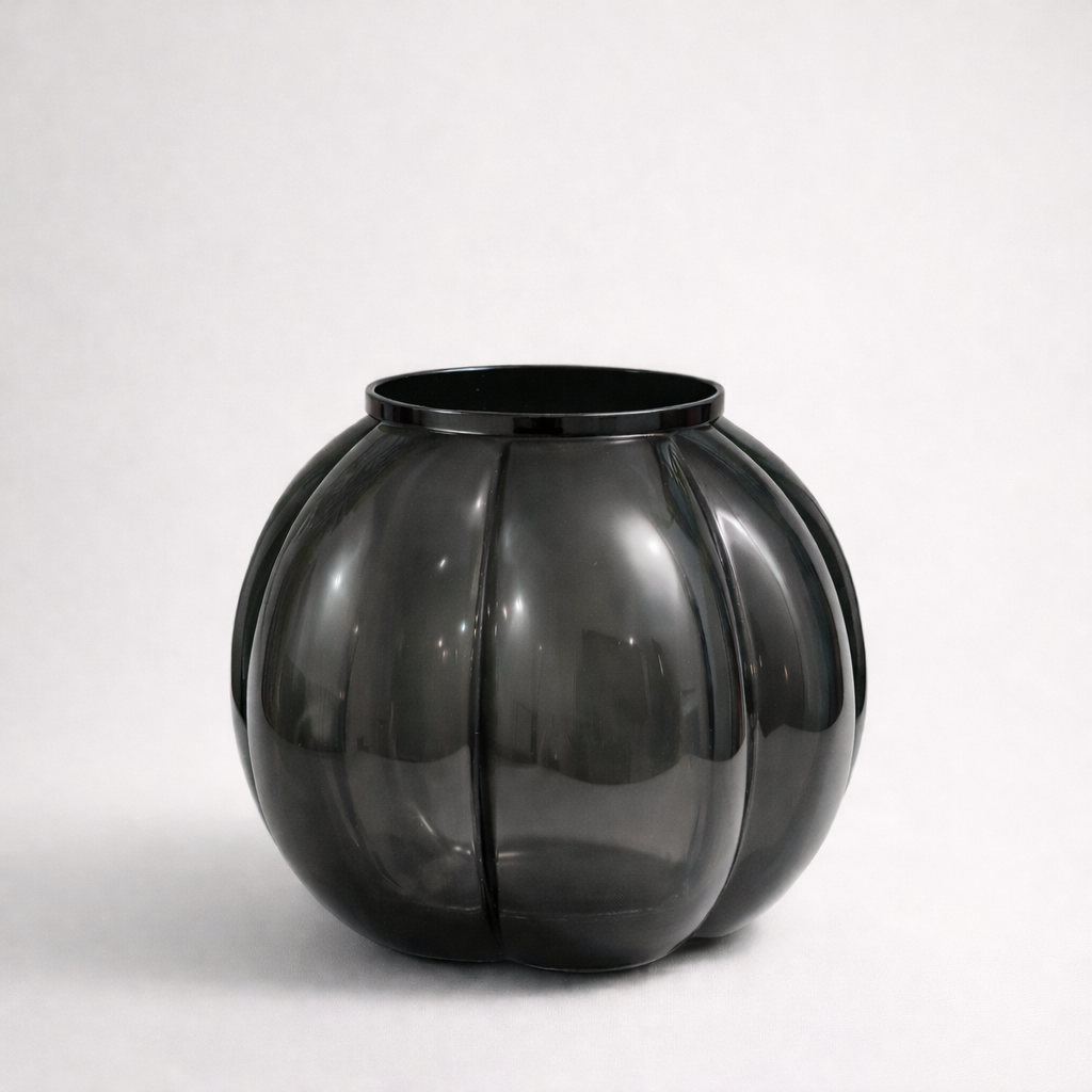 Florero Negro en Cristal