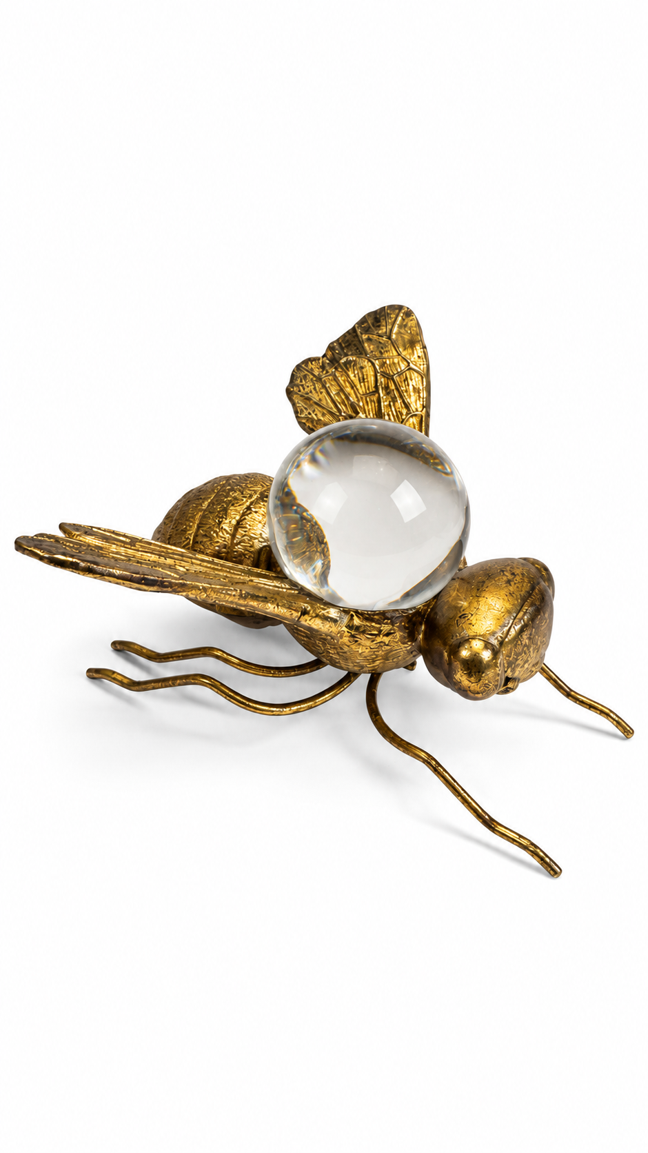Abeja metal con bola de cristal