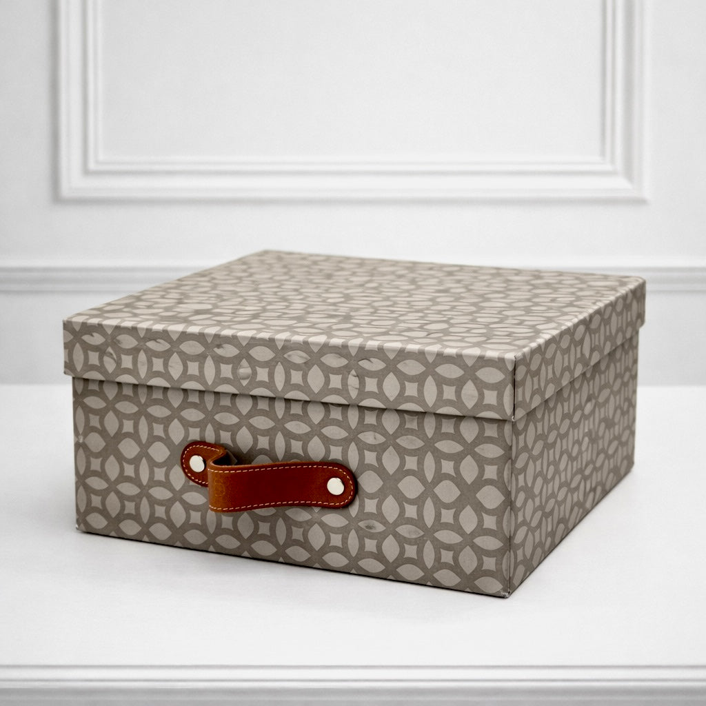 Caja organizadora premium  Monograma Arena Lino