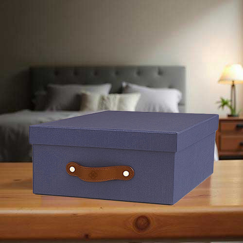 Caja  Organizadora en Azul Lino