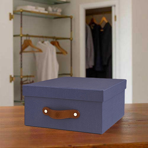 Caja  Organizadora en Azul Lino