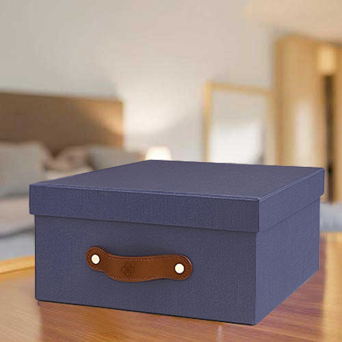 Caja  Organizadora en Azul Lino