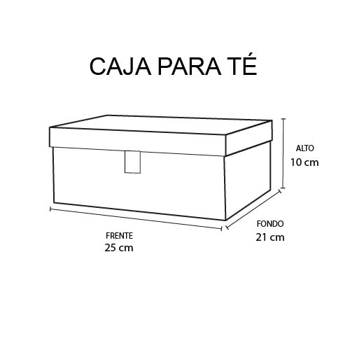 Caja para té con herraje