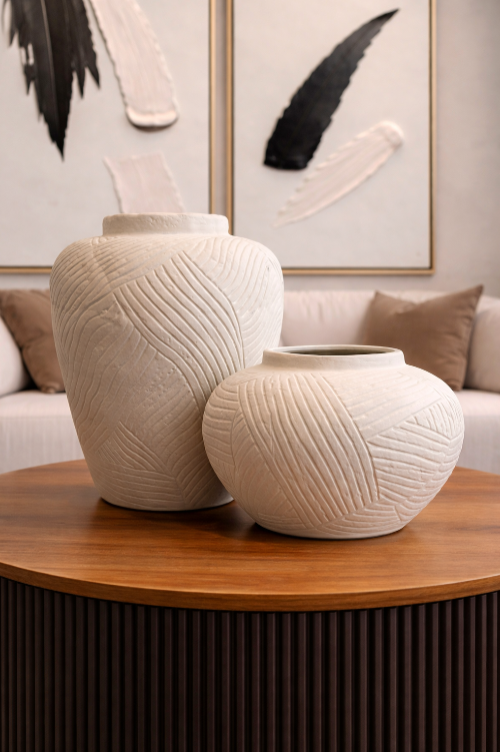 Jarron Grande de Caramica blanco