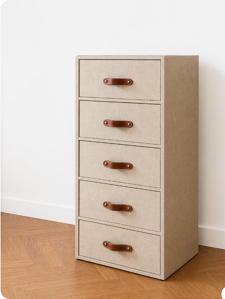 Cajonera 5 organizadora premium para closet elegantes Color Arena Lino (Copia)