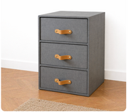 Cajonera 3 organizadora premium para closet elegantes Color Gris Lino