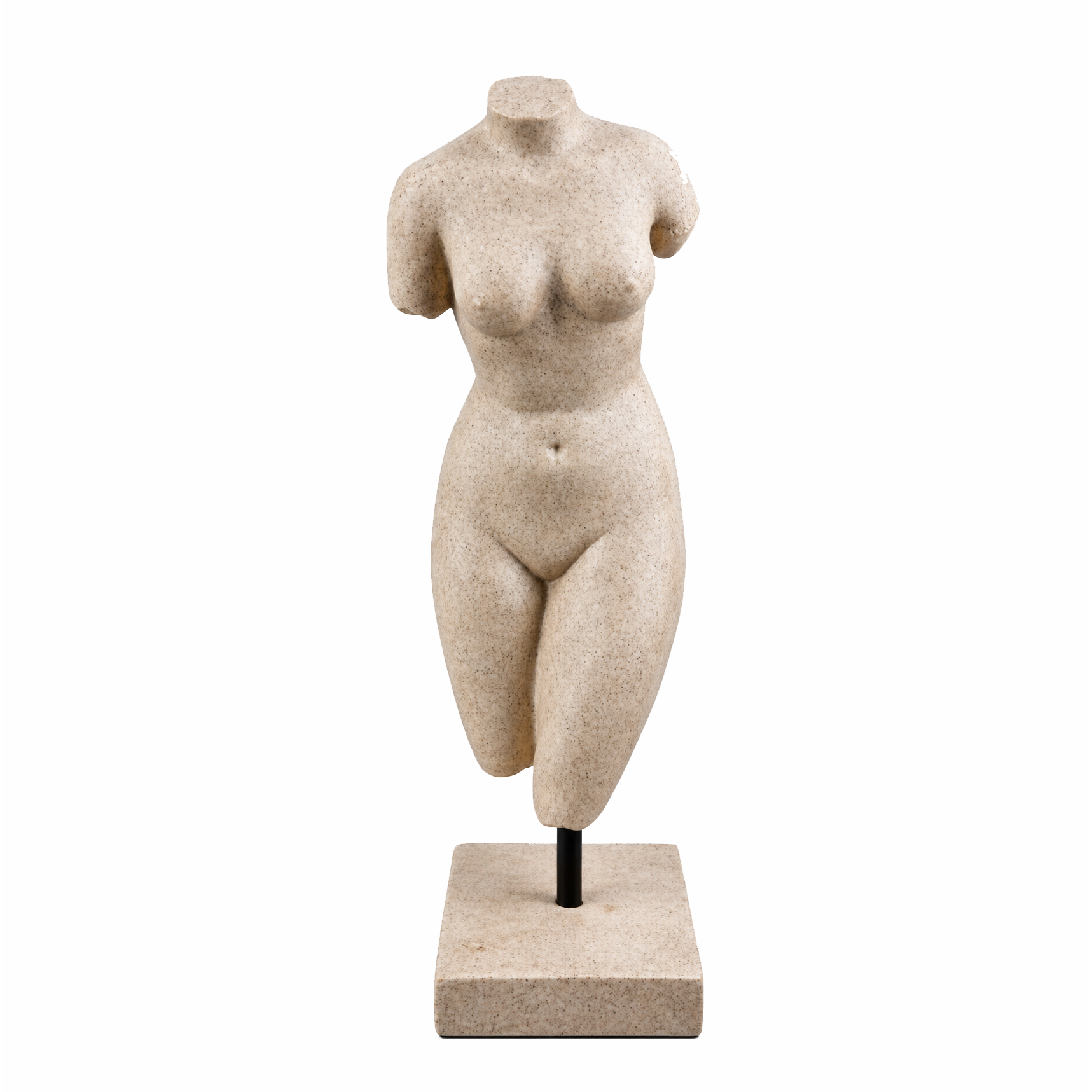 Escultura cuerpo mujer en color arena