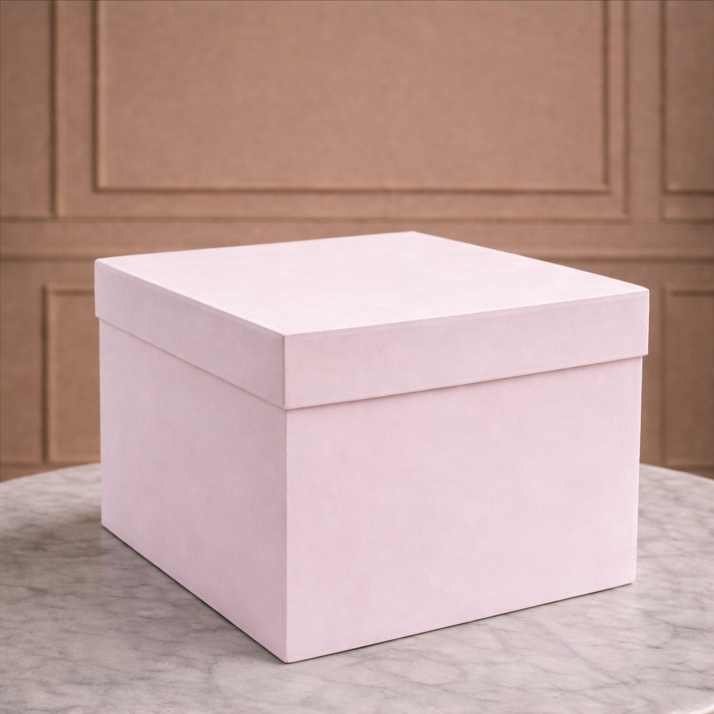 Caja Cuadrada Elegante para Flores | Caja de Lujo para Arreglos Florales Rosa