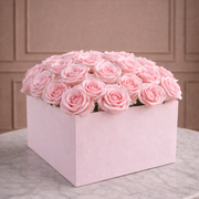 Caja Cuadrada Elegante para Flores | Caja de Lujo para Arreglos Florales Rosa