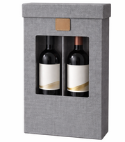 Caja elegantes de 2 botellas con ventana