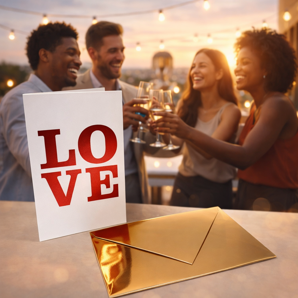 Tarjeta San Valentin Blanca