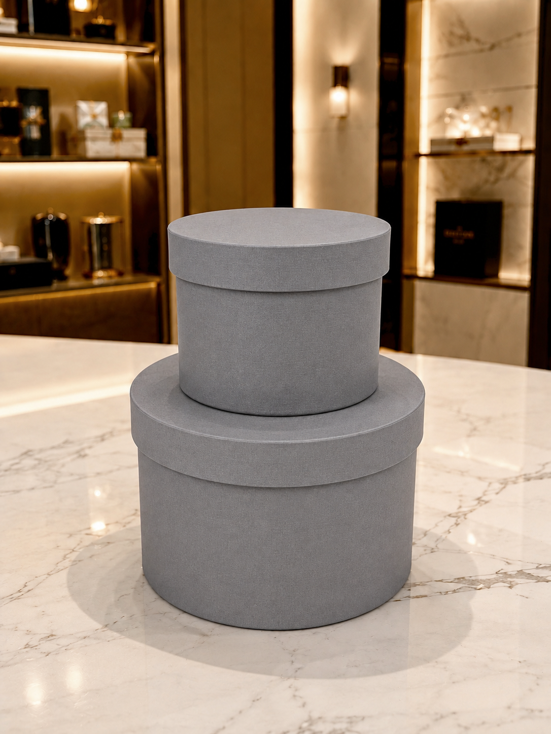 Set 2 Cajas Redonda Elegante para regalo | Caja de Lujo para Regalo