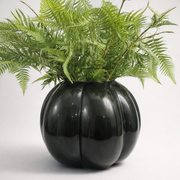 Florero Negro en Cristal