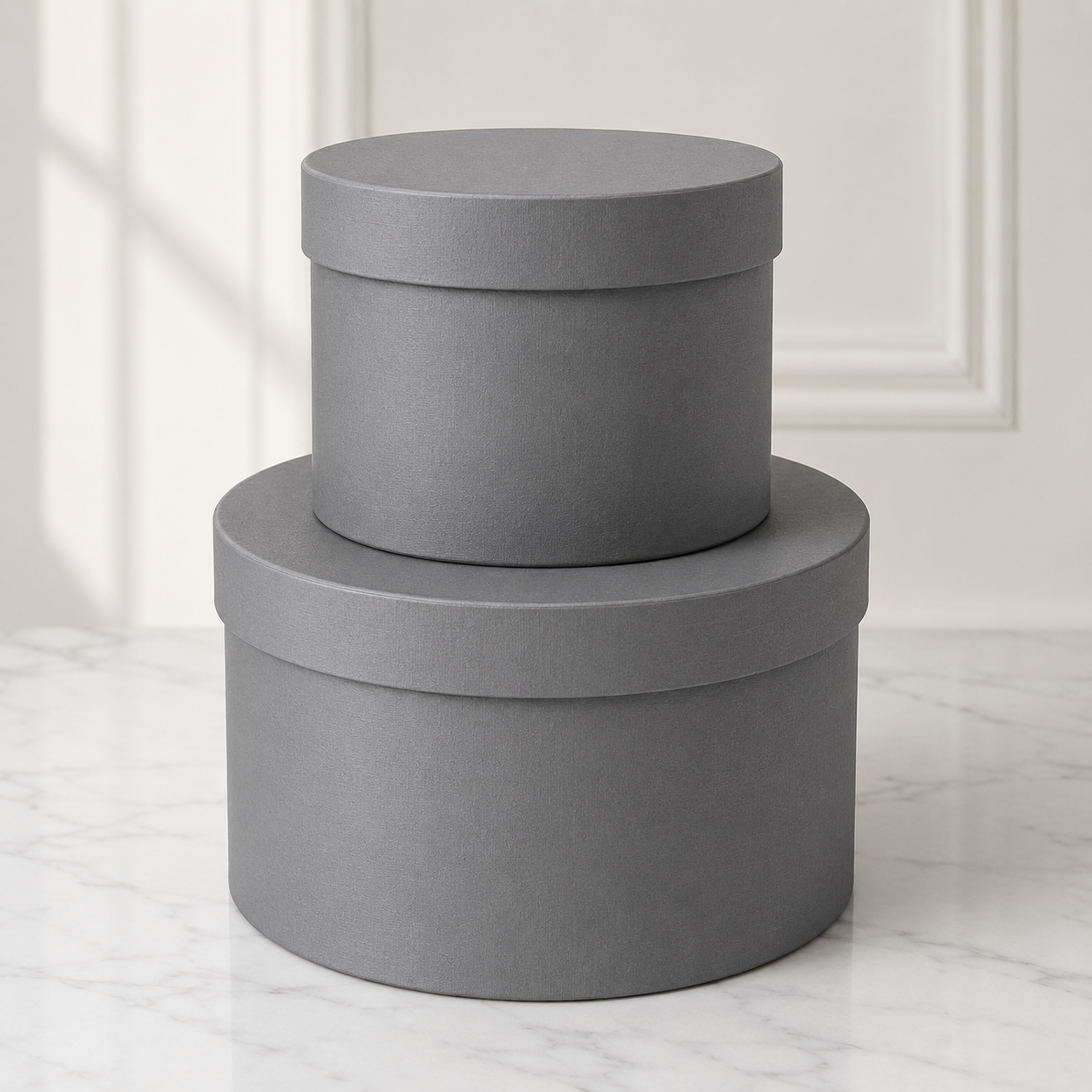 Set 2 Cajas Redonda Elegante para regalo | Caja de Lujo para Regalo