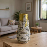 Florero Rayas Dorado