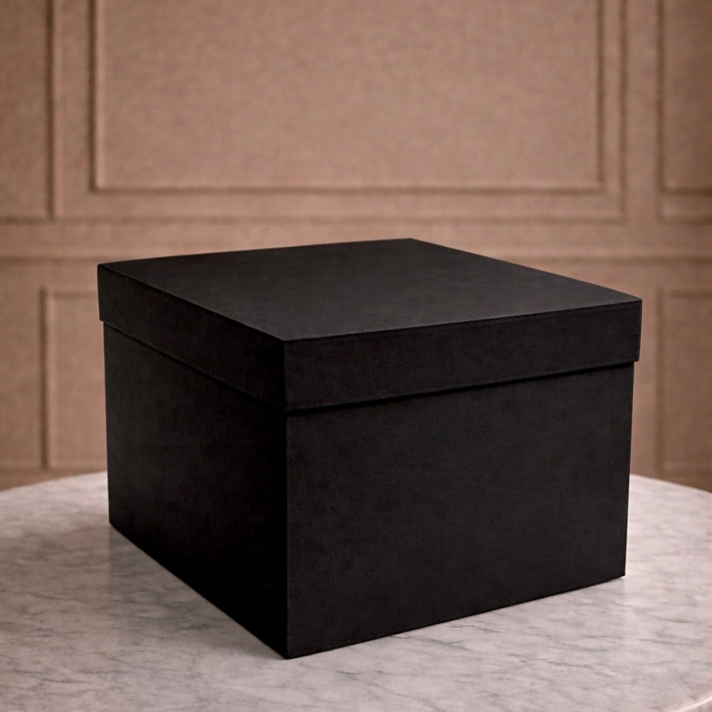 Caja para Flores Cuadrado Negro