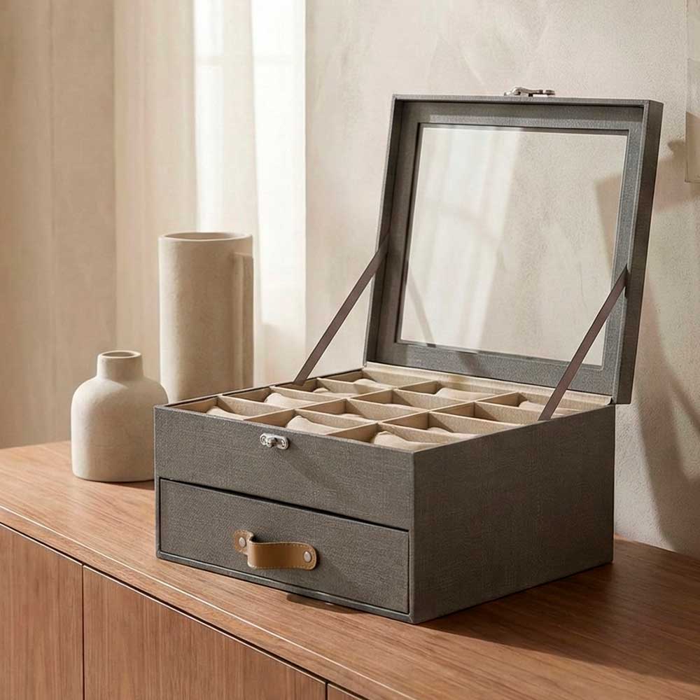 Caja Joyero para 18 Relojes