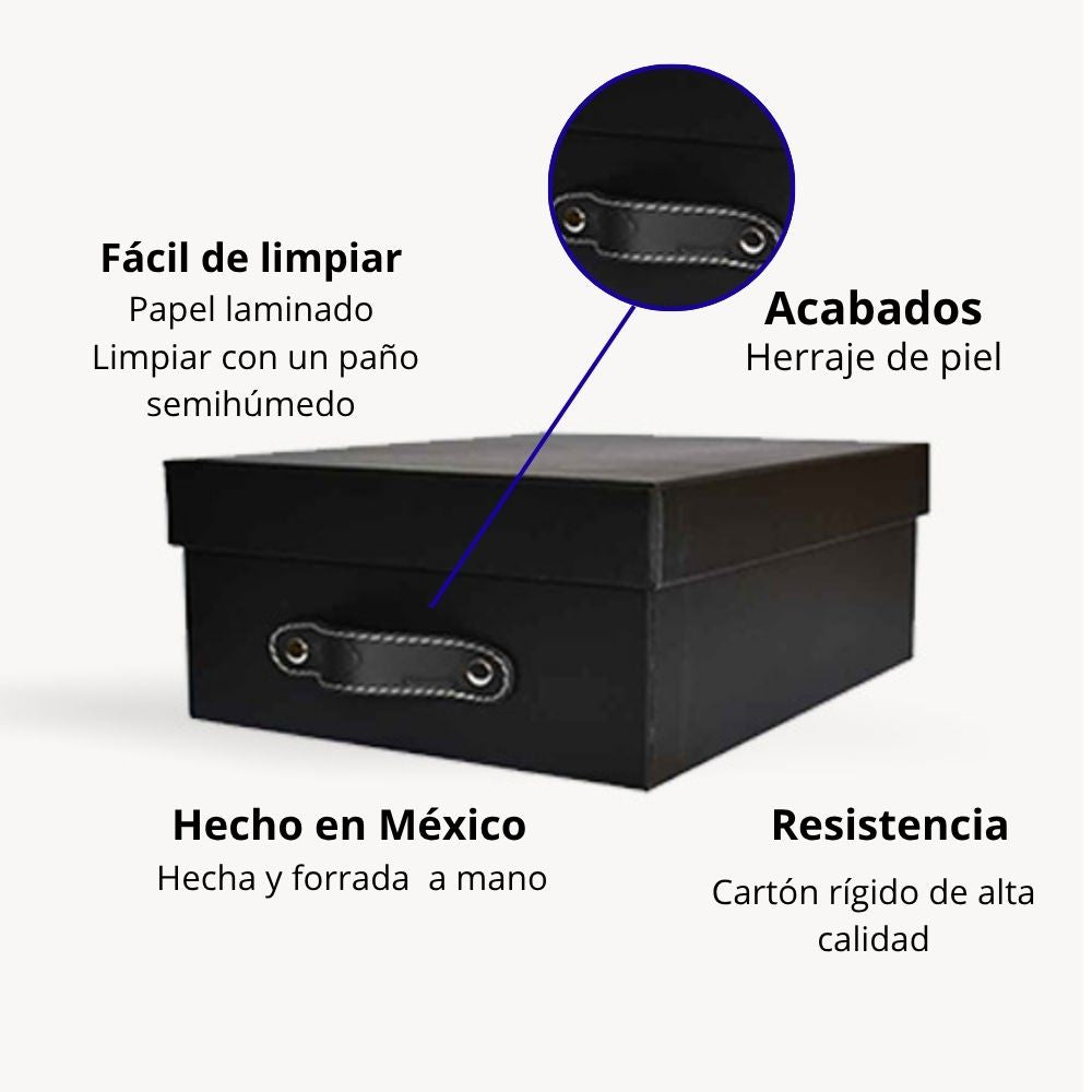 Caja organizadora para closet Vanol Negro