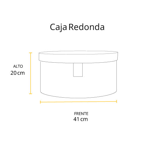 Caja redonda para closet