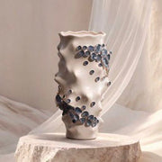 Jarron blanco con Azul