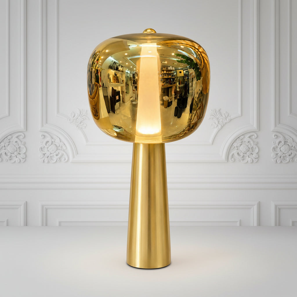 Lampara de Cristal Dorada