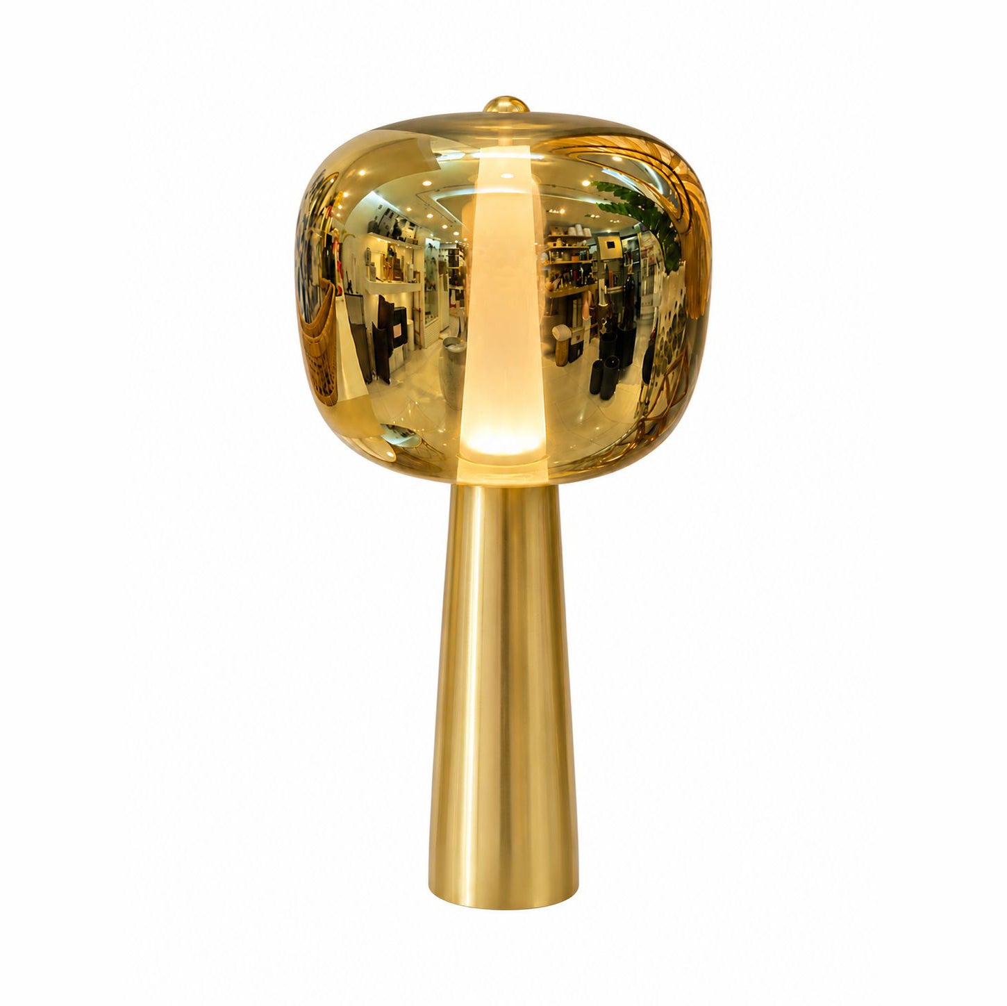 Lampara de Cristal Dorada