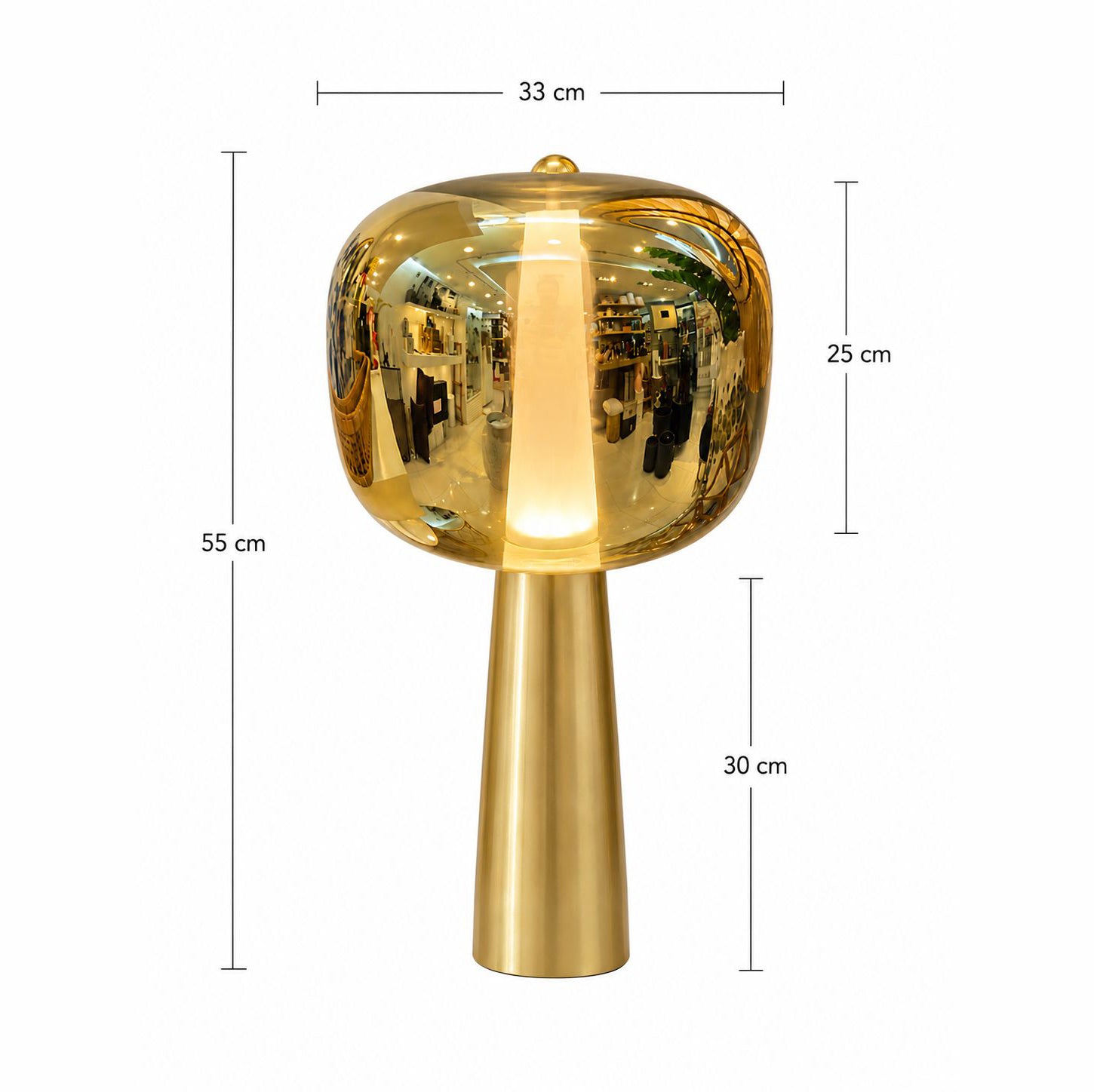 Lampara de Cristal Dorada
