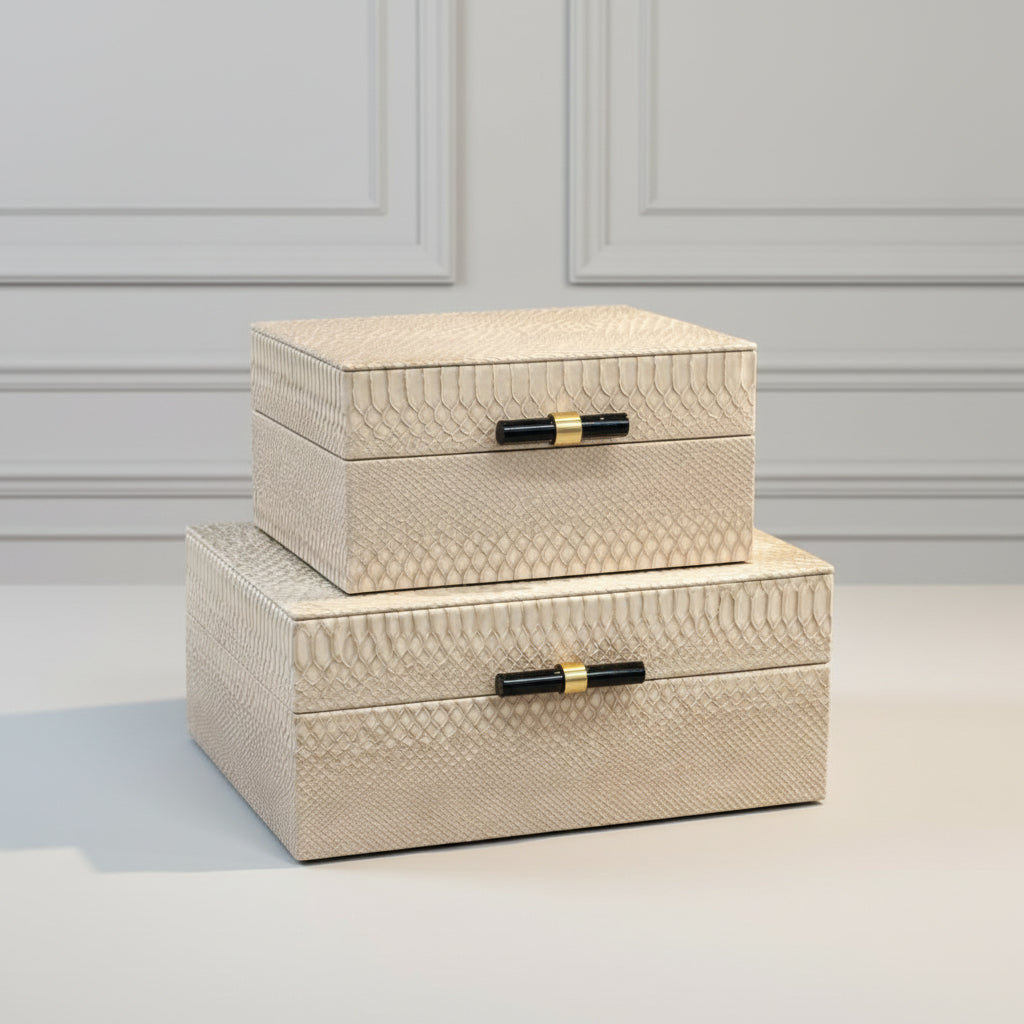 Cajas Blancas con textura