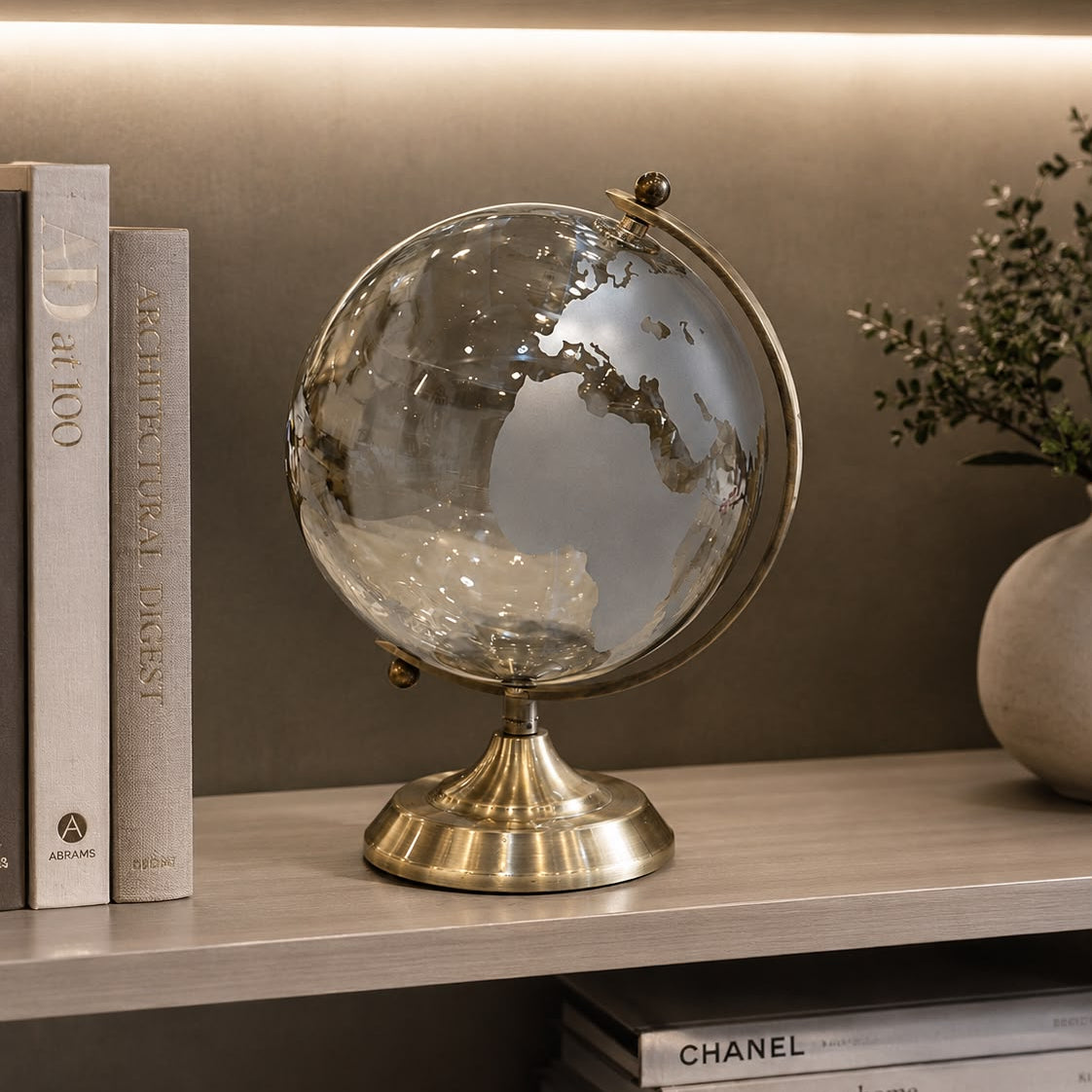 Figura Globo Terráqueo de Cristal