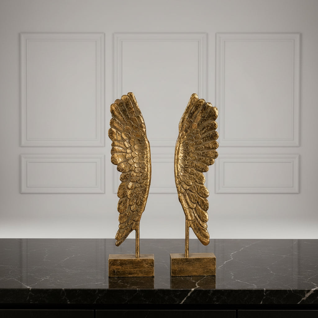 Figura Par de Alas Doradas