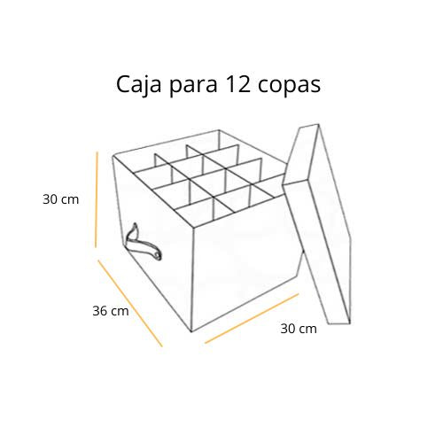 Caja para Copas Gris