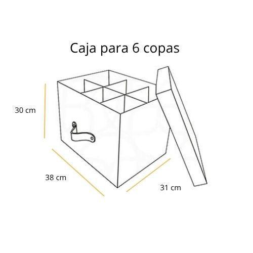 Caja para Copas Gris