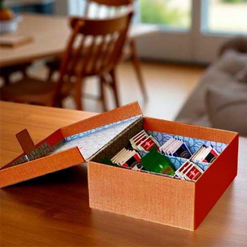 Caja para té con herraje