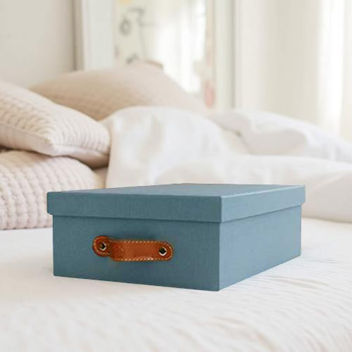 Caja organizadora para closet Azul Lino Claro