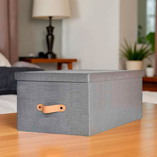 Caja organizadora para closet Gris Lino
