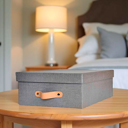 Caja organizadora para closet Gris Lino