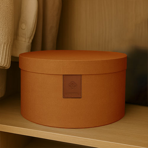 Caja redonda para closet