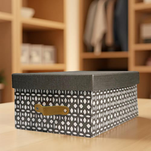 Caja organizadora para closet Monograma Gris