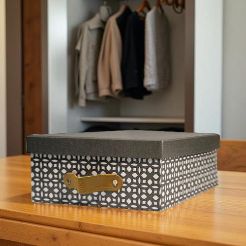 Caja organizadora para closet Monograma Gris