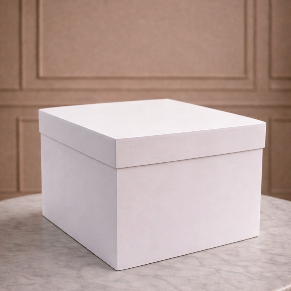 Caja para Flores Cuadrado Blanco