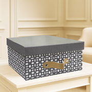 Caja organizadora para closet Monograma Gris